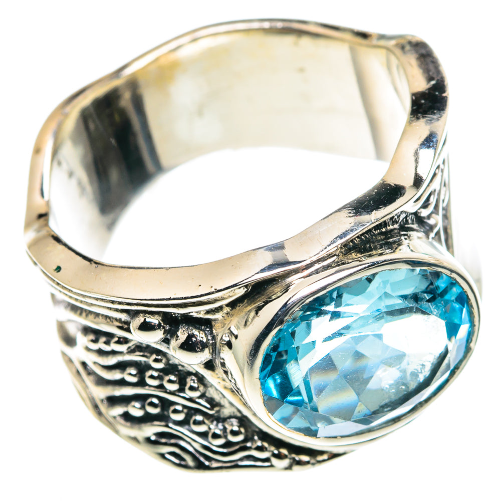 Blue Topaz Rings handcrafted by Anasilvercos - RING91270
