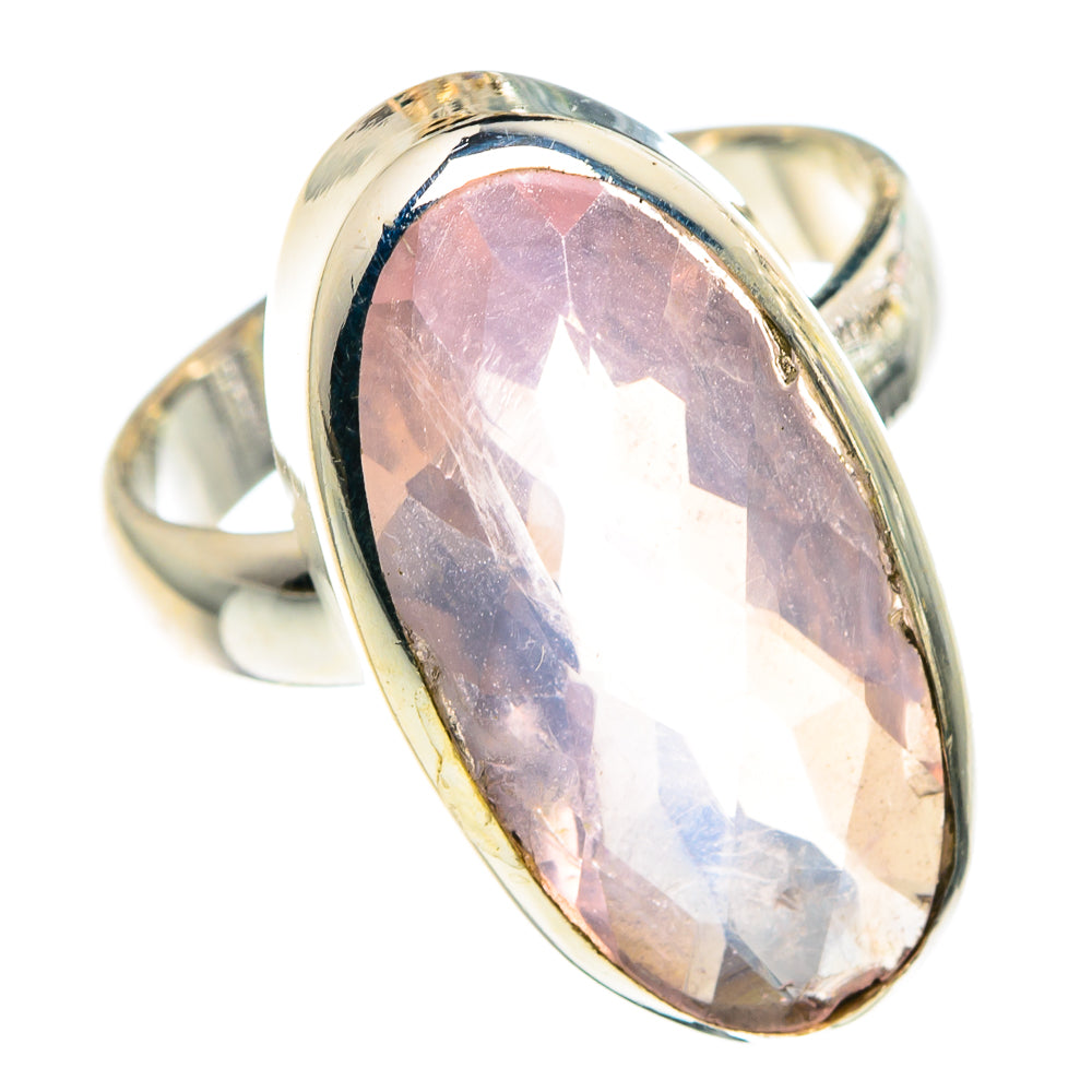 Rose Quartz Rings handcrafted by Anasilvercos - RING91281