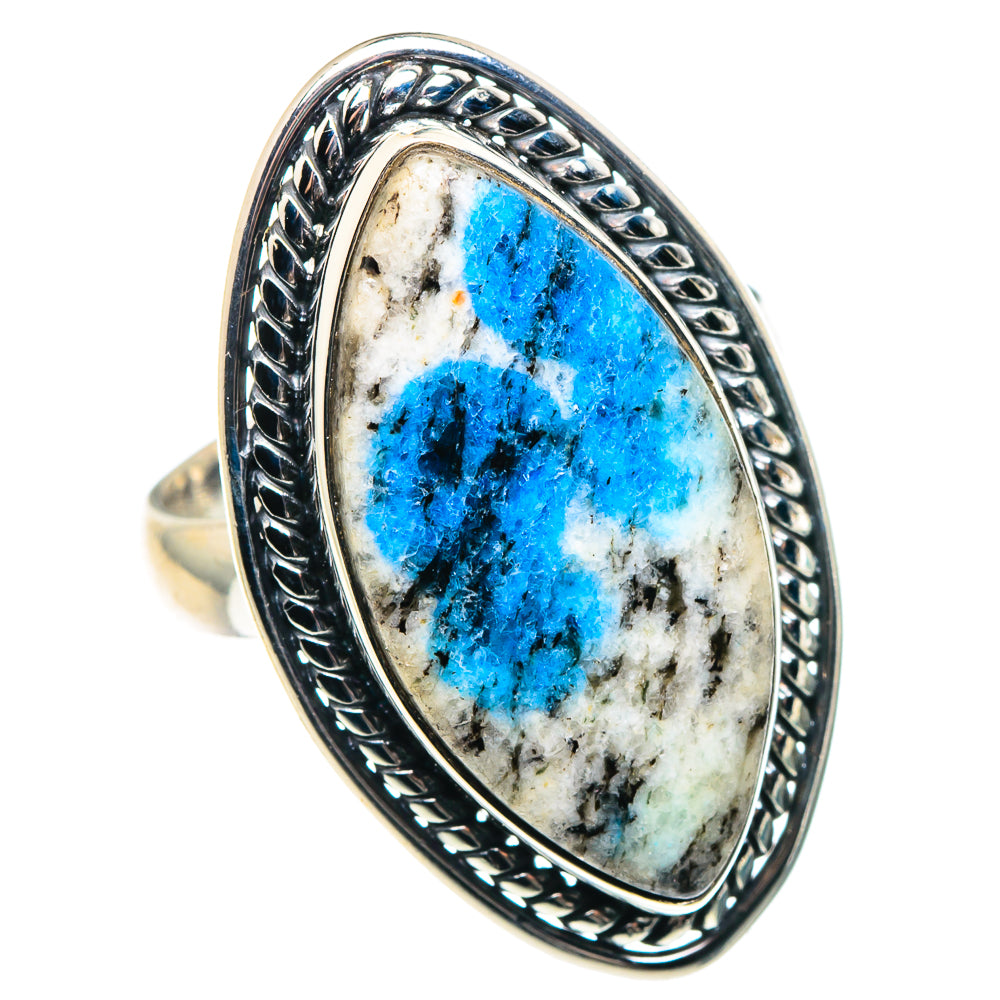 K2 Blue Azurite Rings handcrafted by Anasilvercos - RING91292