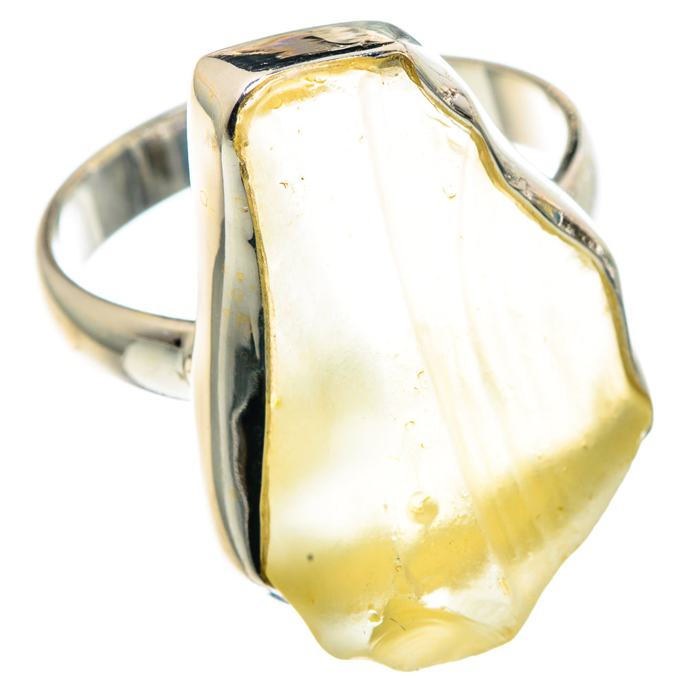 Libyan Desert Glass Rings handcrafted by Anasilvercos - RING91307 - Photo 2