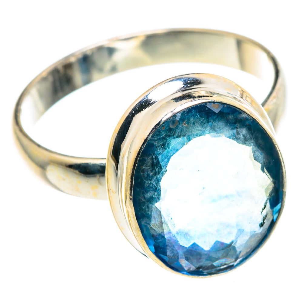 Blue Fluorite Rings handcrafted by Anasilvercos - RING91324