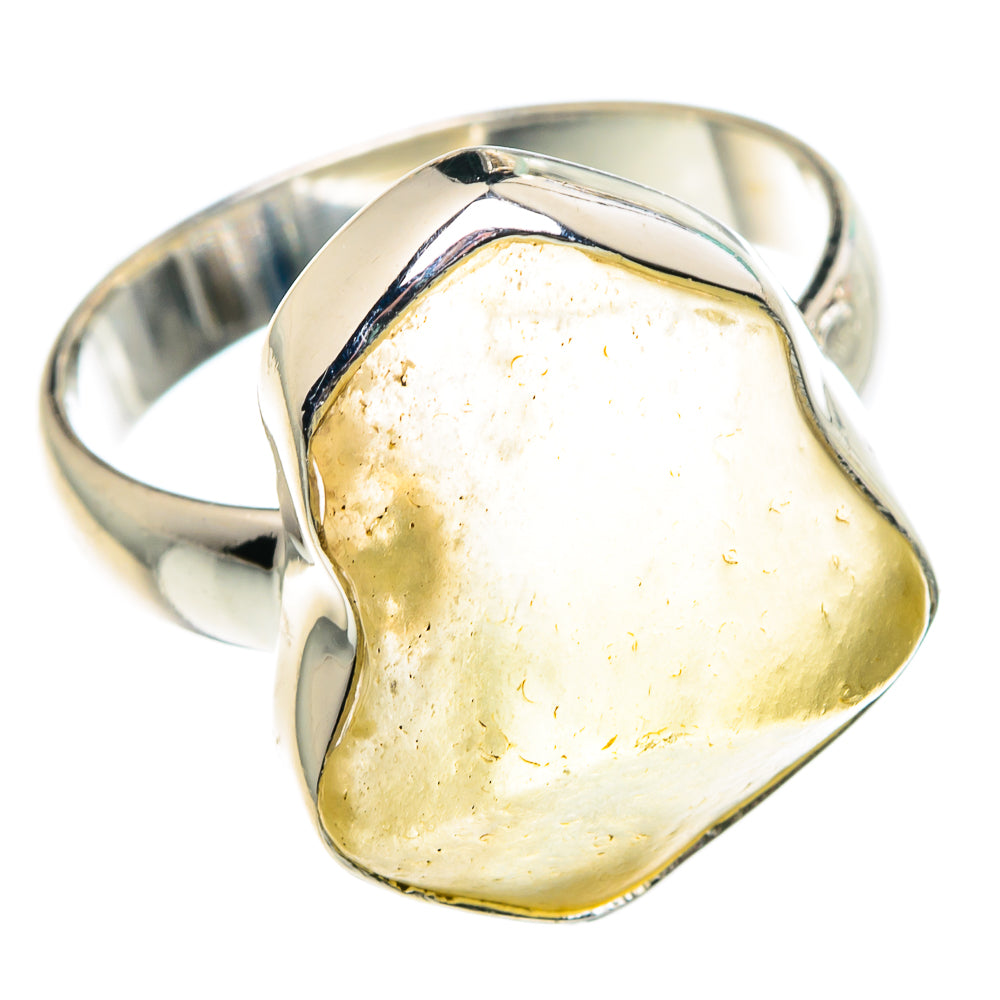Libyan Desert Glass Rings handcrafted by Anasilvercos - RING91335