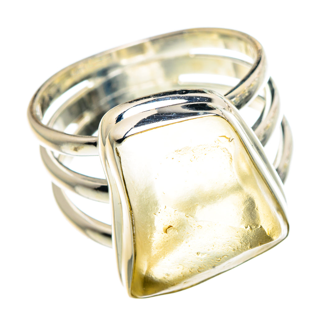 Libyan Desert Glass Rings handcrafted by Anasilvercos - RING91336