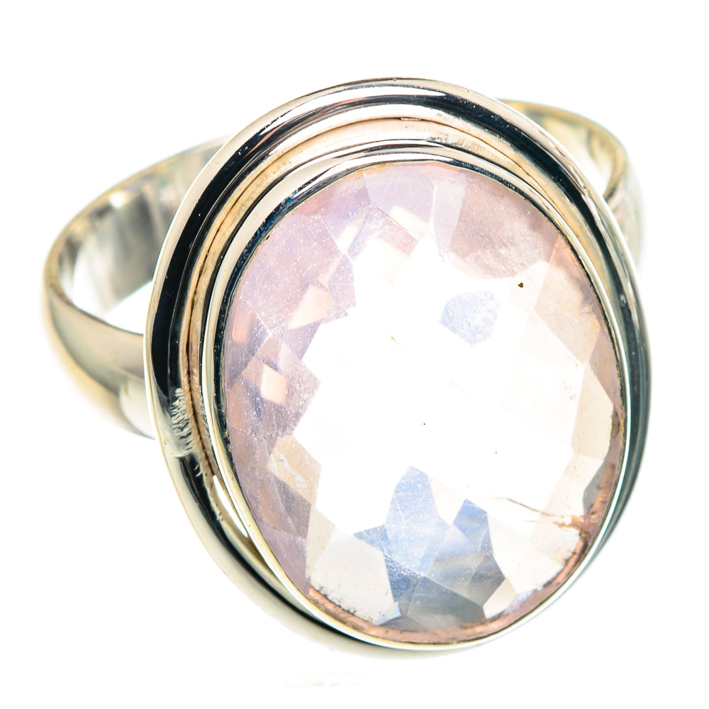 Rose Quartz Rings handcrafted by Anasilvercos - RING91337