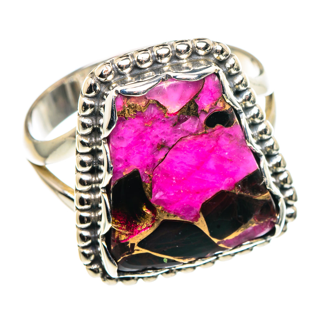 Purple Copper Composite Turquoise Rings handcrafted by Anasilvercos - RING91338