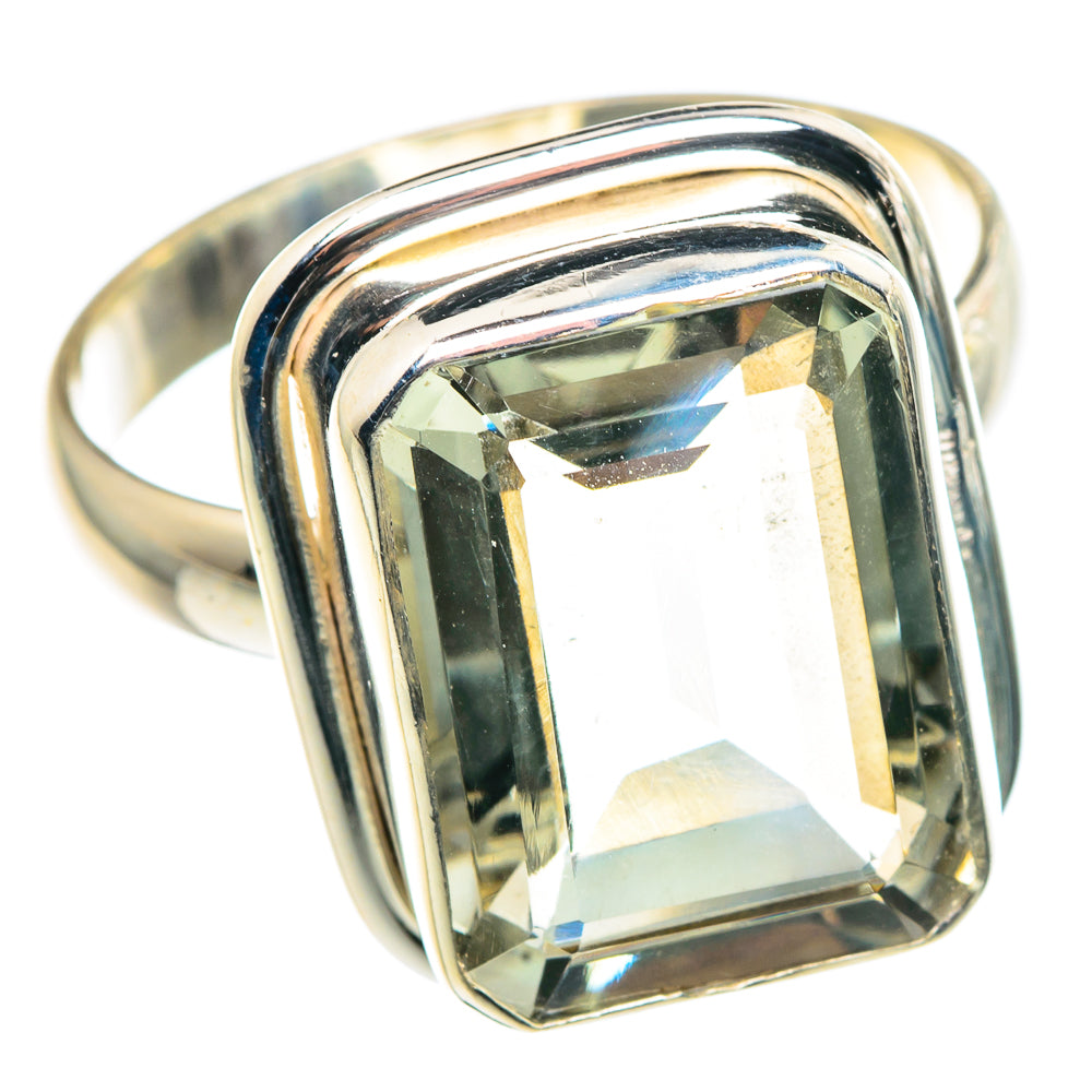 Green Amethyst Rings handcrafted by Anasilvercos - RING91355