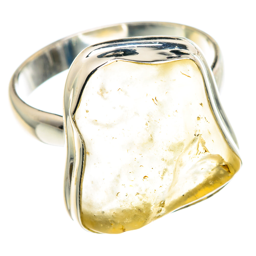 Libyan Desert Glass Rings handcrafted by Anasilvercos - RING91360 - Photo 2