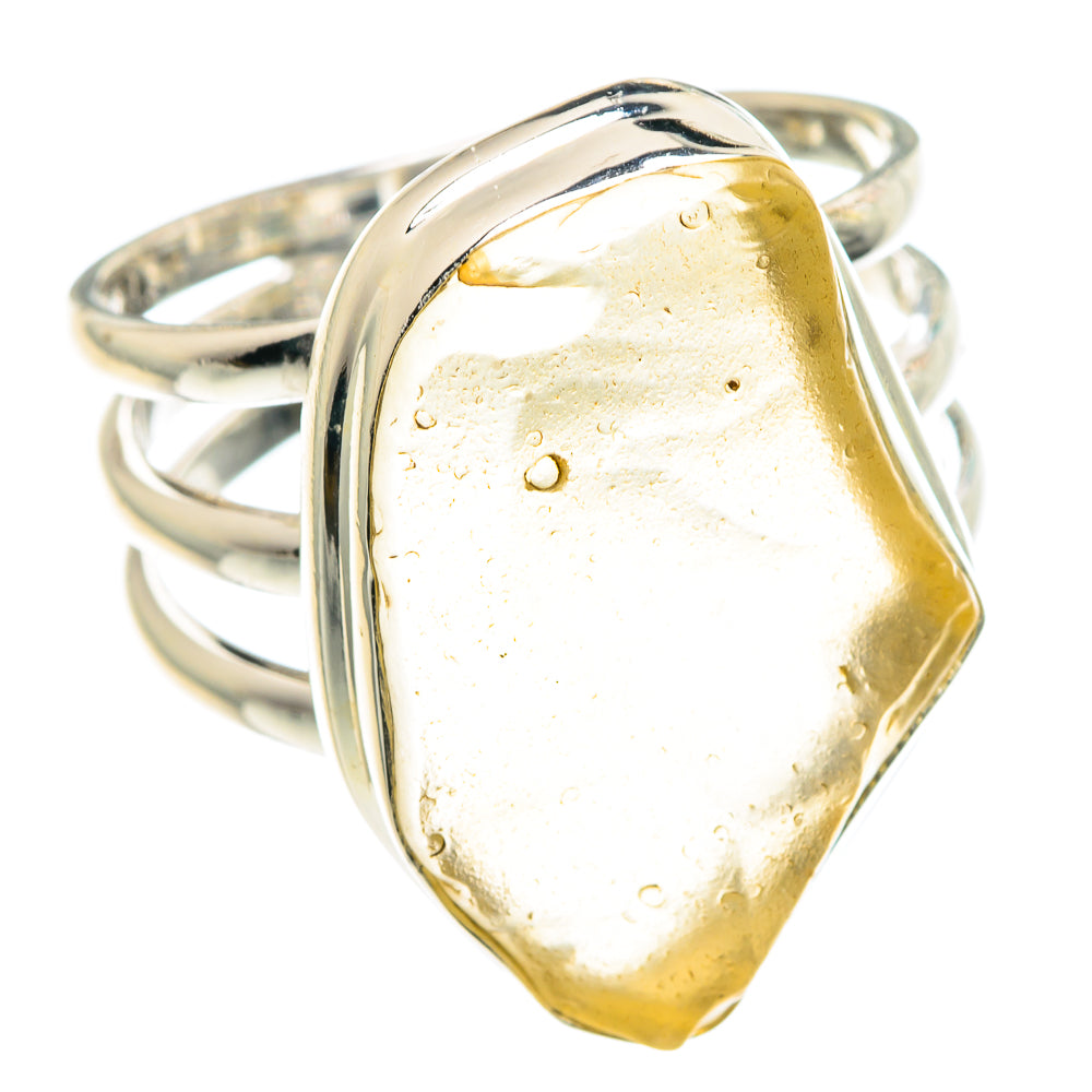 Libyan Desert Glass Rings handcrafted by Anasilvercos - RING91361 - Photo 2