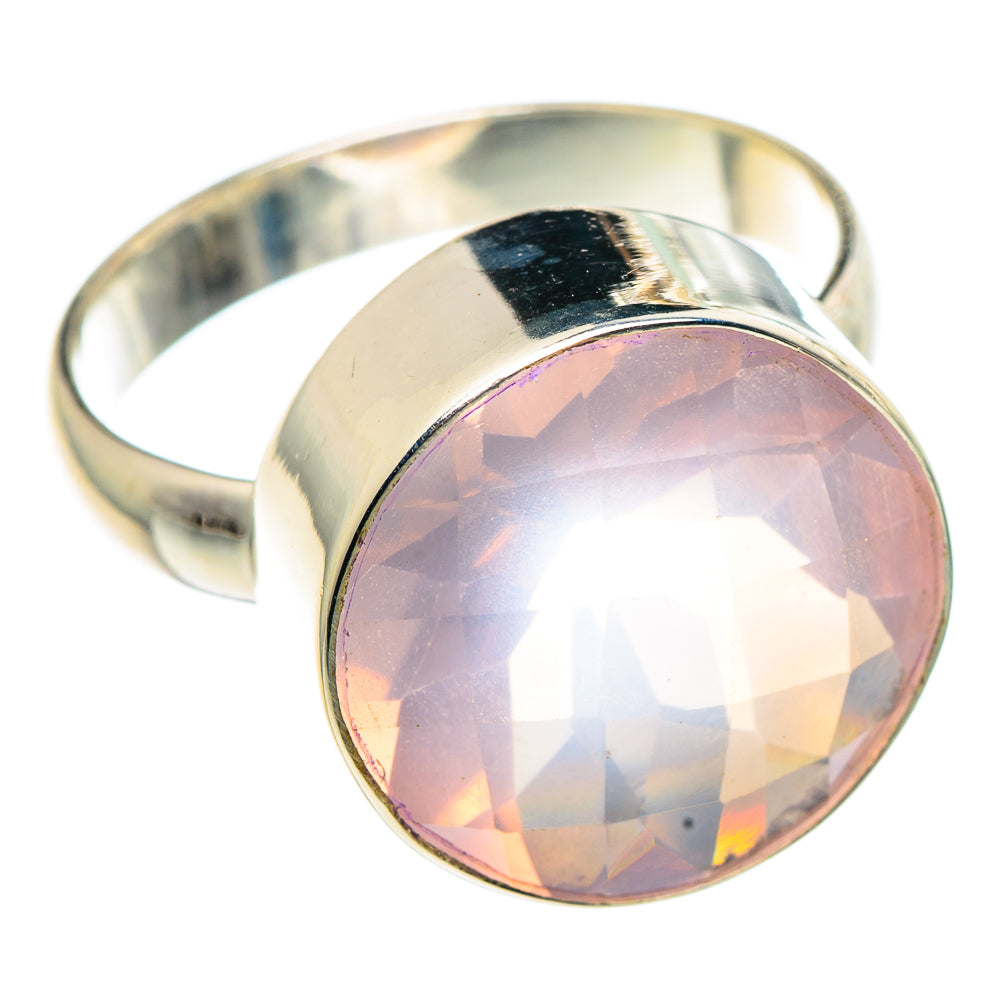 Rose Quartz Rings handcrafted by Anasilvercos - RING91365