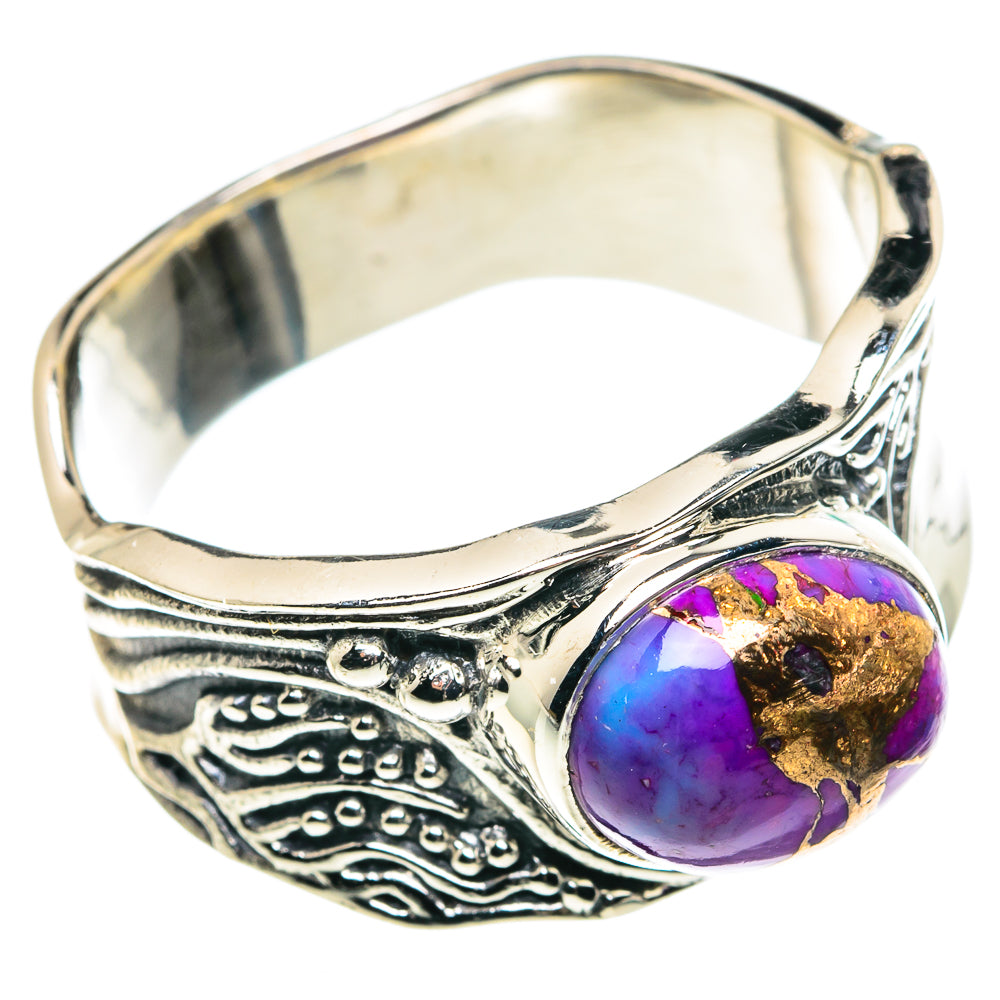 Purple Copper Composite Turquoise Rings handcrafted by Anasilvercos - RING91367
