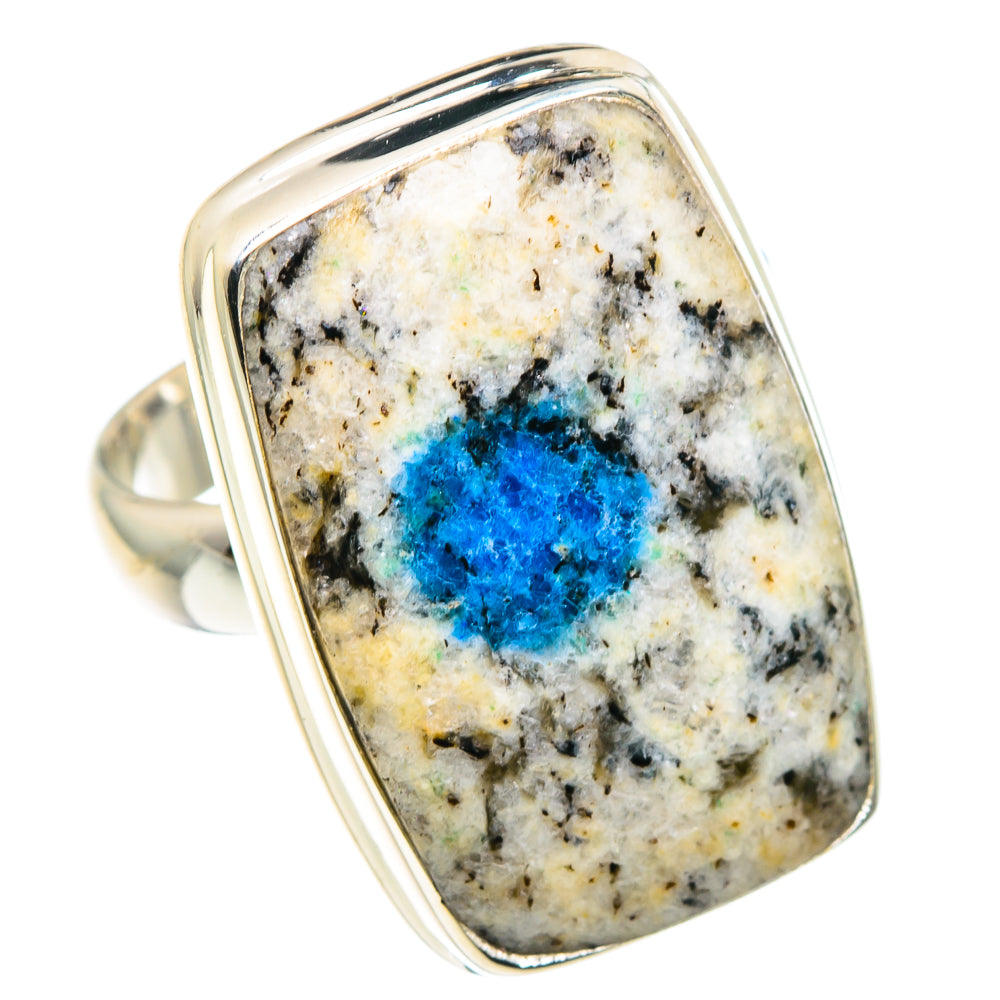 K2 Blue Azurite Rings handcrafted by Anasilvercos - RING91373 - Photo 2