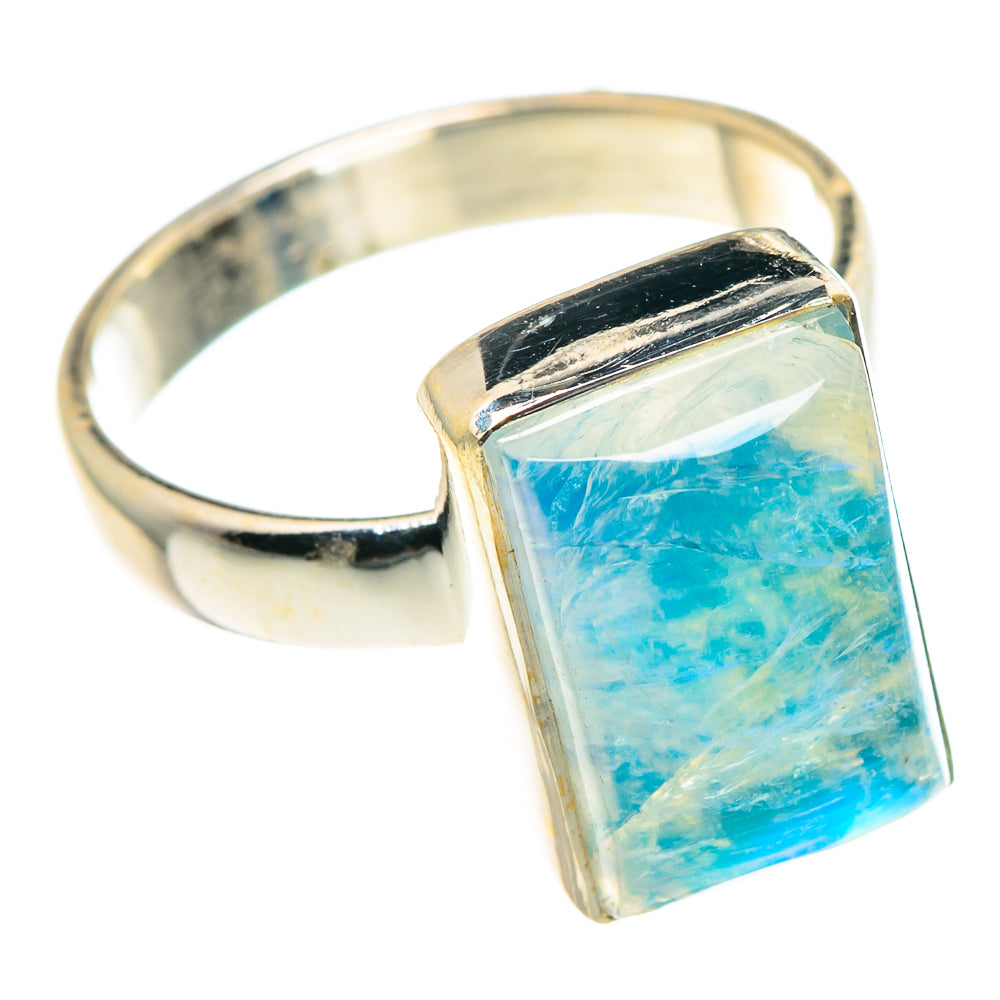 Rainbow Moonstone Rings handcrafted by Anasilvercos - RING91380