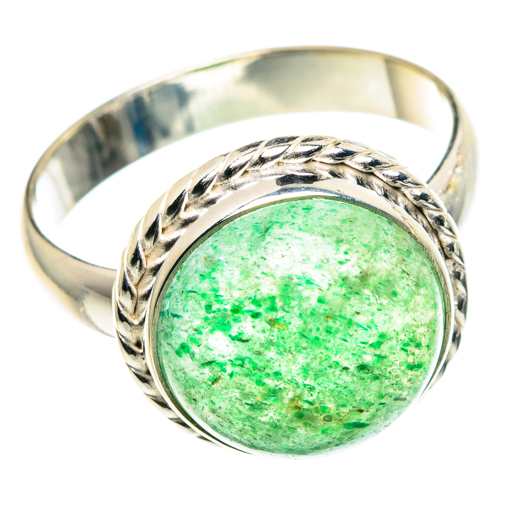 Green Aventurine Rings handcrafted by Anasilvercos - RING91381
