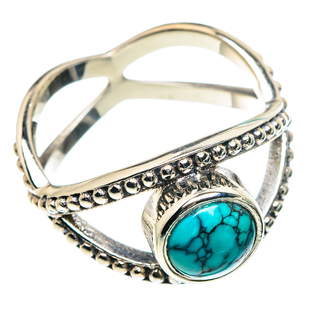 Tibetan Turquoise Rings handcrafted by Anasilvercos - RING91402