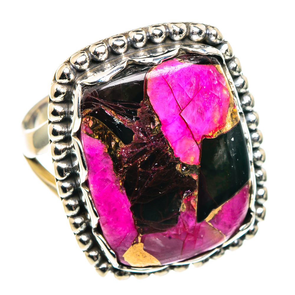 Purple Copper Composite Turquoise Rings handcrafted by Anasilvercos - RING91413