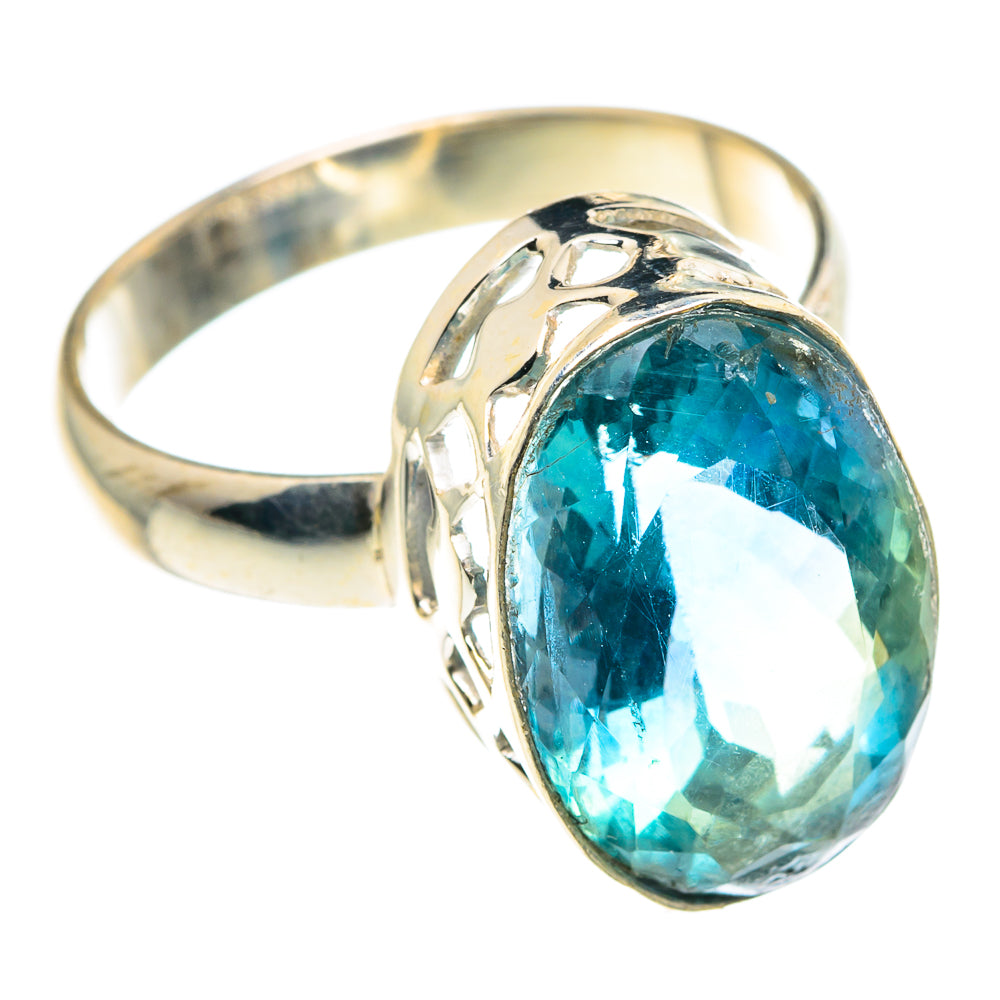 Blue Fluorite Rings handcrafted by Anasilvercos - RING91446