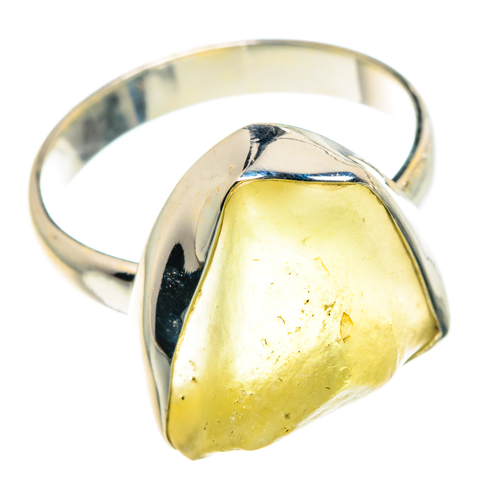 Libyan Desert Glass Rings handcrafted by Anasilvercos - RING91459 - Photo 2