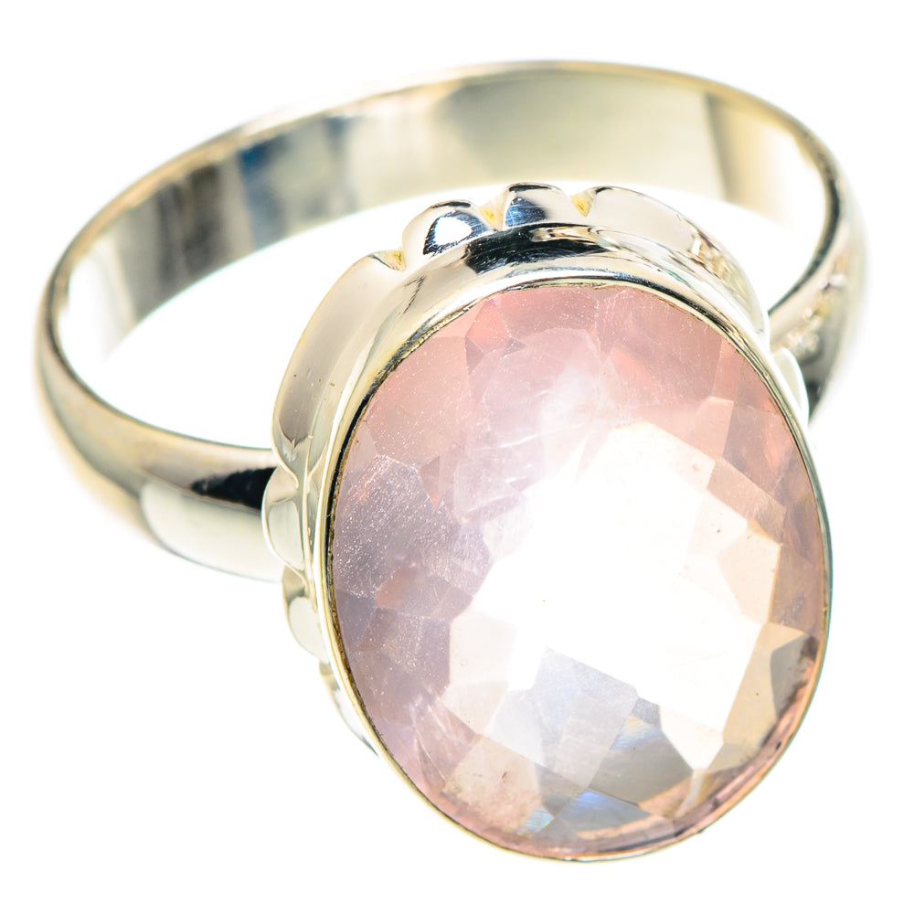 Rose Quartz Rings handcrafted by Anasilvercos - RING91460
