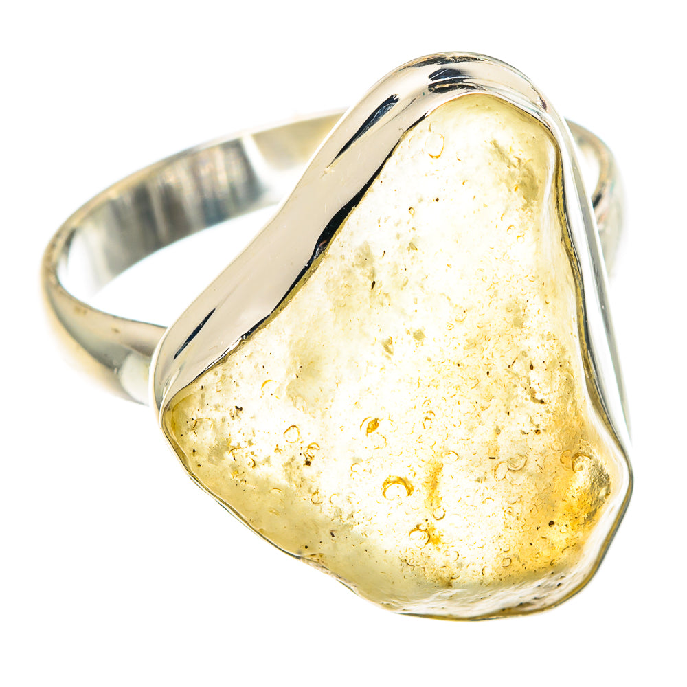 Libyan Desert Glass Rings handcrafted by Anasilvercos - RING91480 - Photo 2