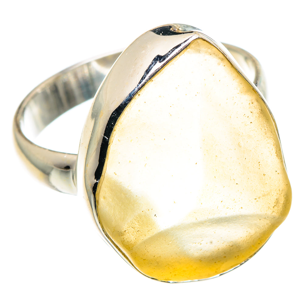 Libyan Desert Glass Rings handcrafted by Anasilvercos - RING91498