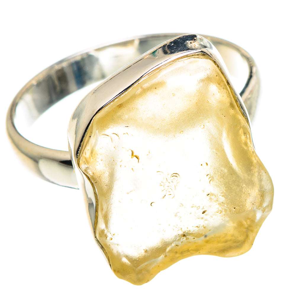 Libyan Desert Glass Rings handcrafted by Anasilvercos - RING91499 - Photo 2