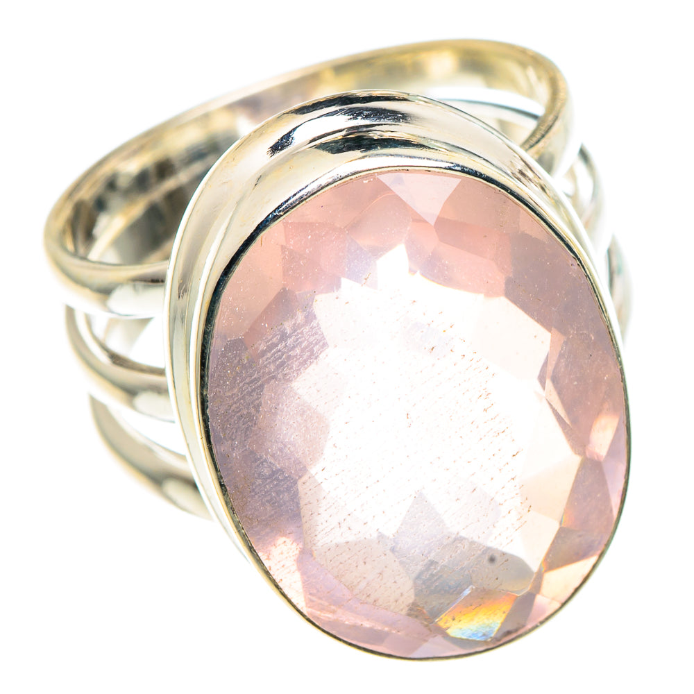 Rose Quartz Rings handcrafted by Anasilvercos - RING91500
