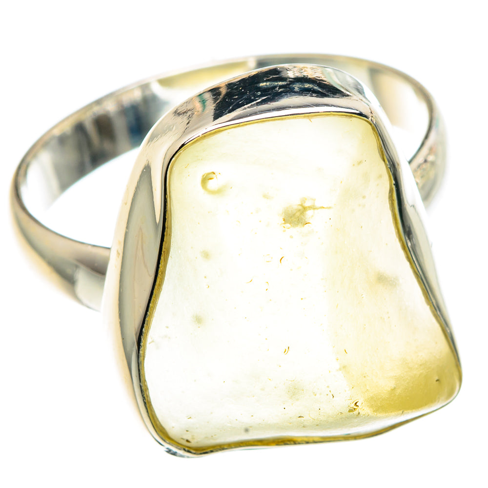 Libyan Desert Glass Rings handcrafted by Anasilvercos - RING91515 - Photo 2