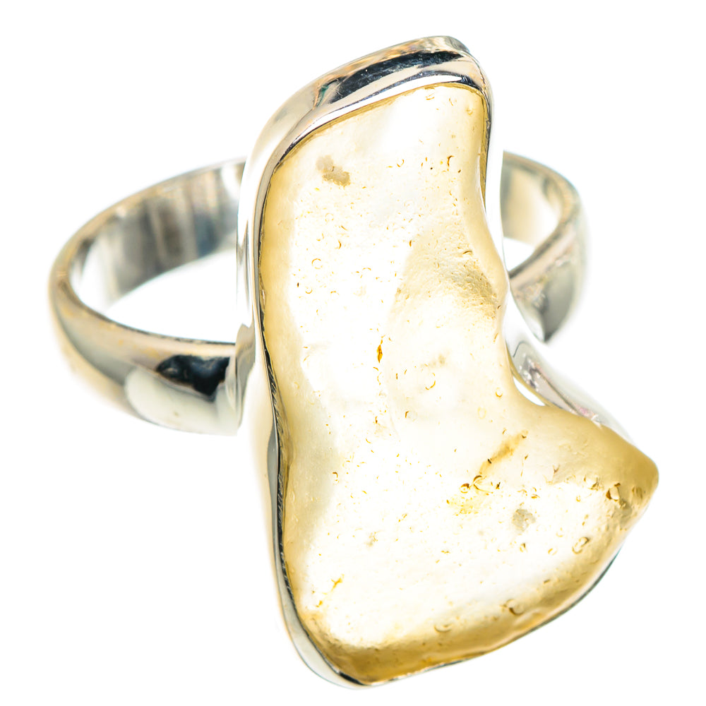 Libyan Desert Glass Rings handcrafted by Anasilvercos - RING91516 - Photo 2