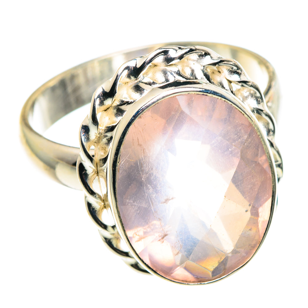 Rose Quartz Rings handcrafted by Anasilvercos - RING91518