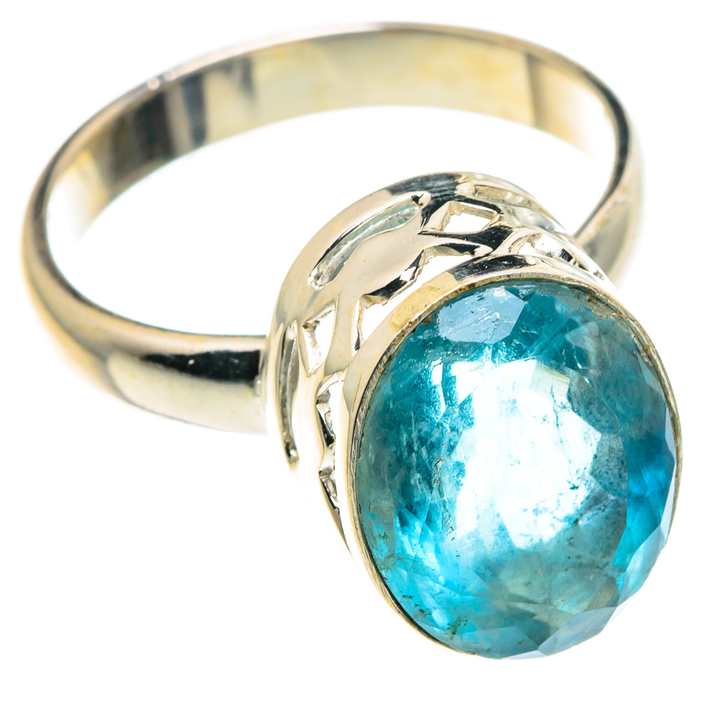 Blue Fluorite Rings handcrafted by Anasilvercos - RING91525