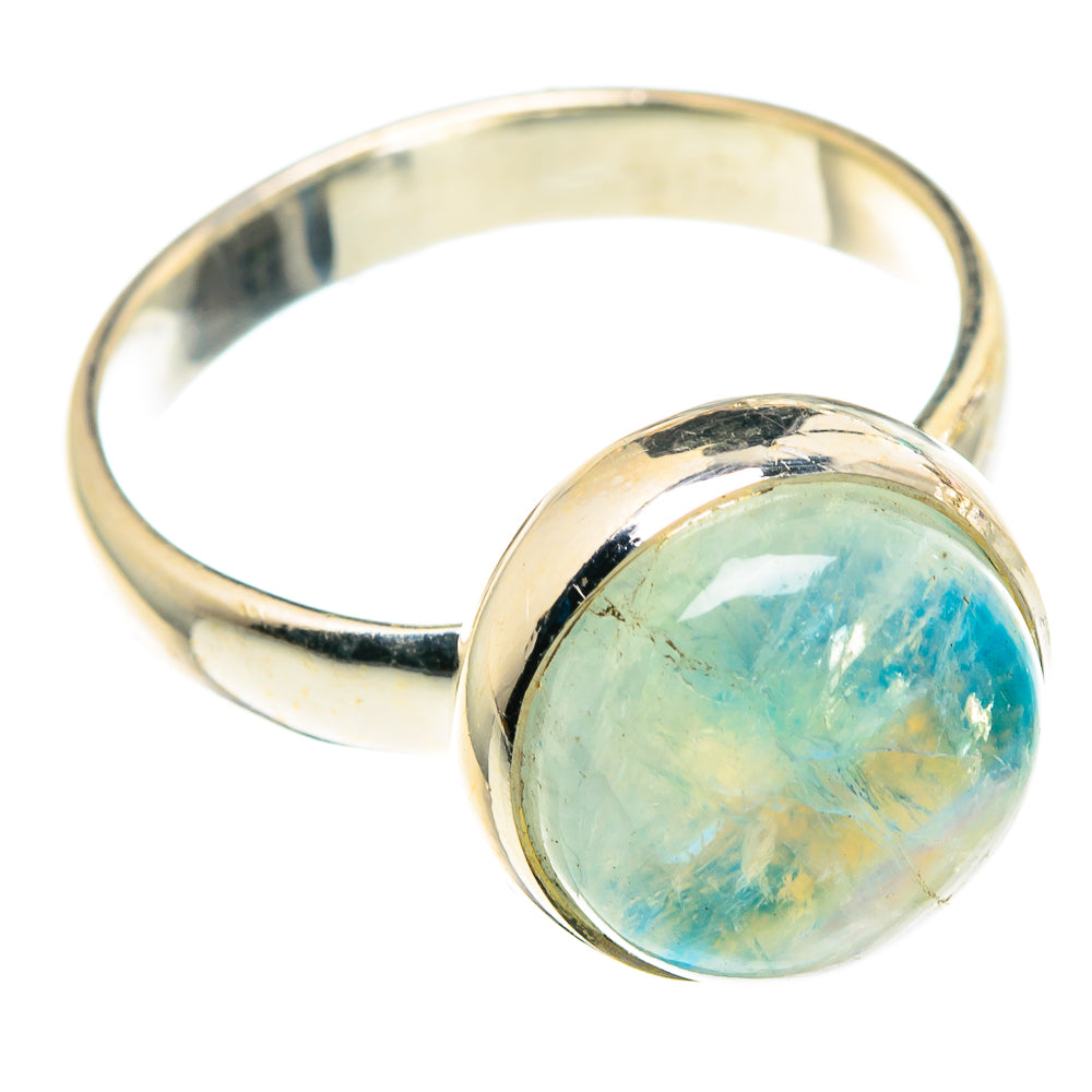 Rainbow Moonstone Rings handcrafted by Anasilvercos - RING91541