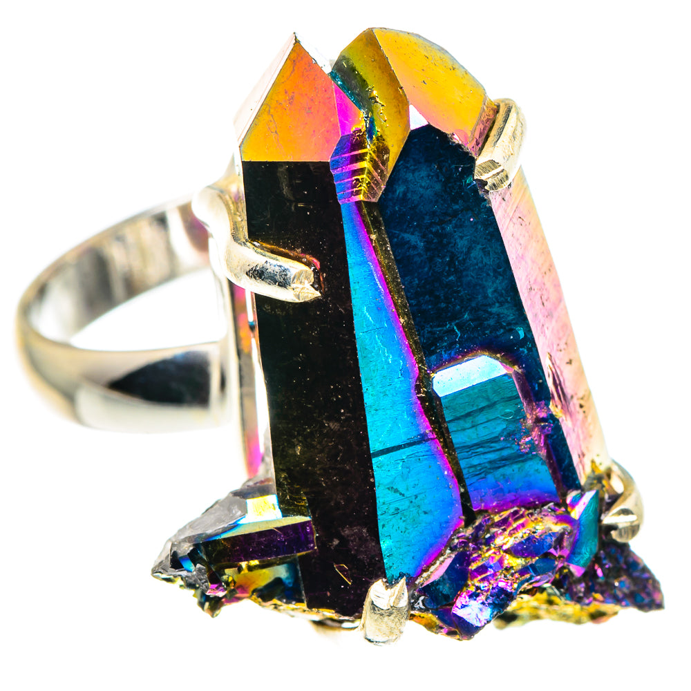 Titanium Sunshine Druzy Rings handcrafted by Anasilvercos - RING91608