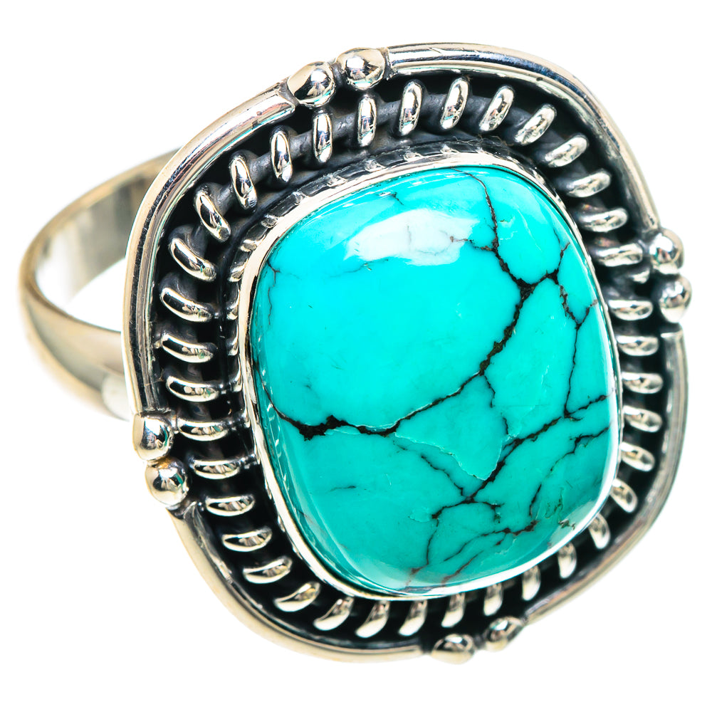 Tibetan Turquoise Rings handcrafted by Anasilvercos - RING91646