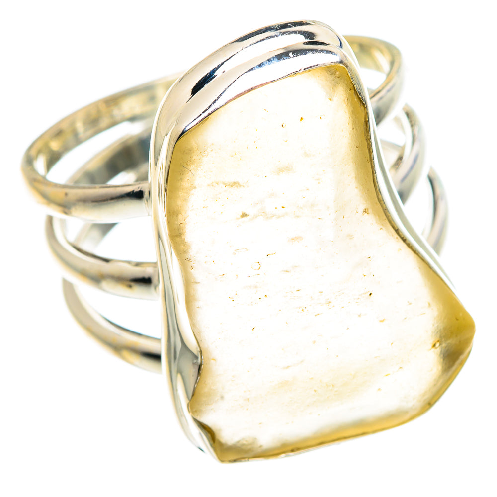 Libyan Desert Glass Rings handcrafted by Anasilvercos - RING91666