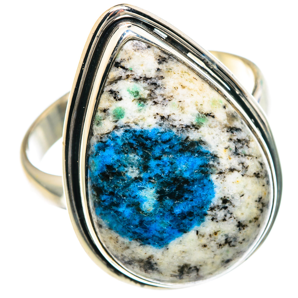 K2 Blue Azurite Rings handcrafted by Anasilvercos - RING91685