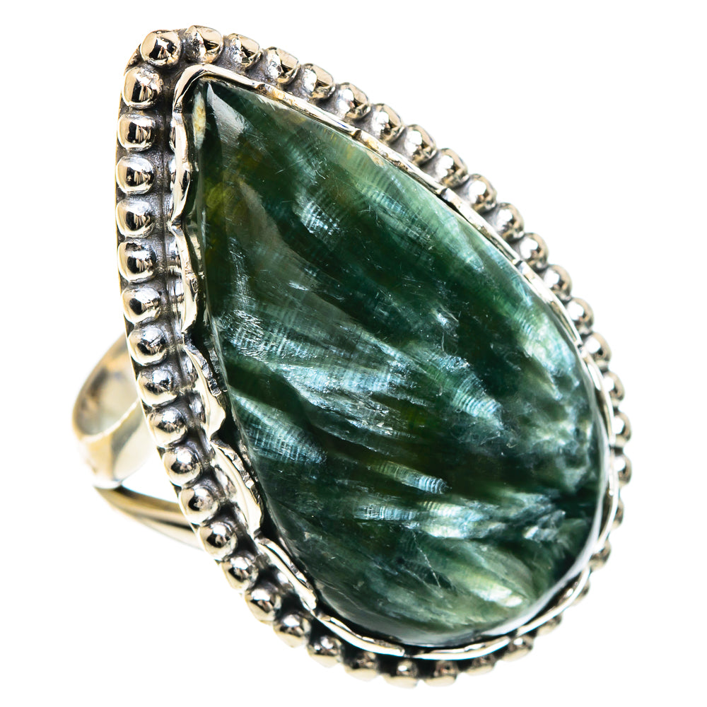Seraphinite Rings handcrafted by Anasilvercos - RING91693