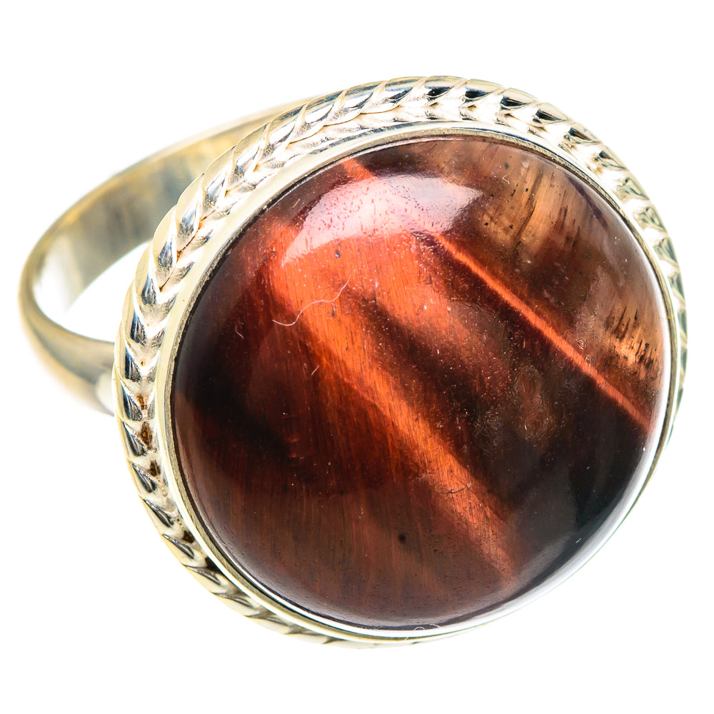Red Tiger Eye Rings handcrafted by Anasilvercos - RING91698