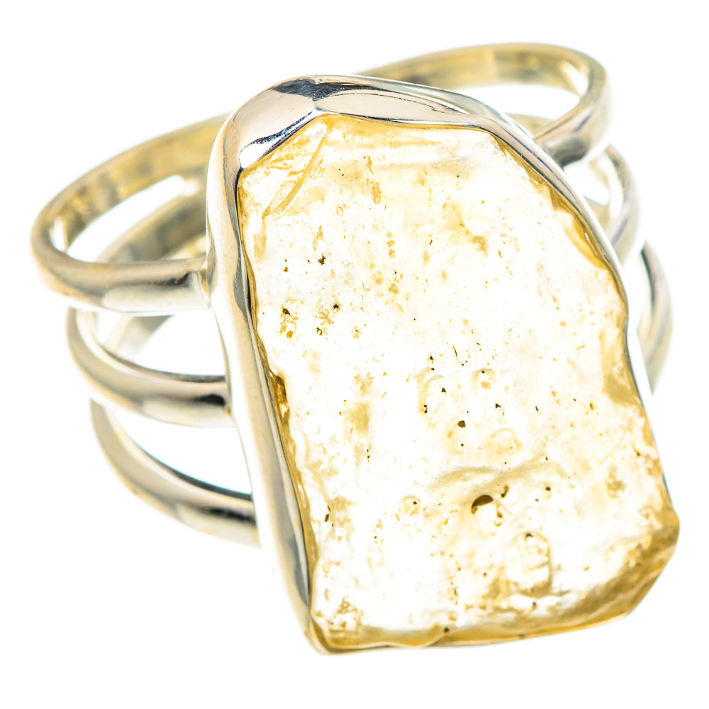 Libyan Desert Glass Rings handcrafted by Anasilvercos - RING91702 - Photo 2