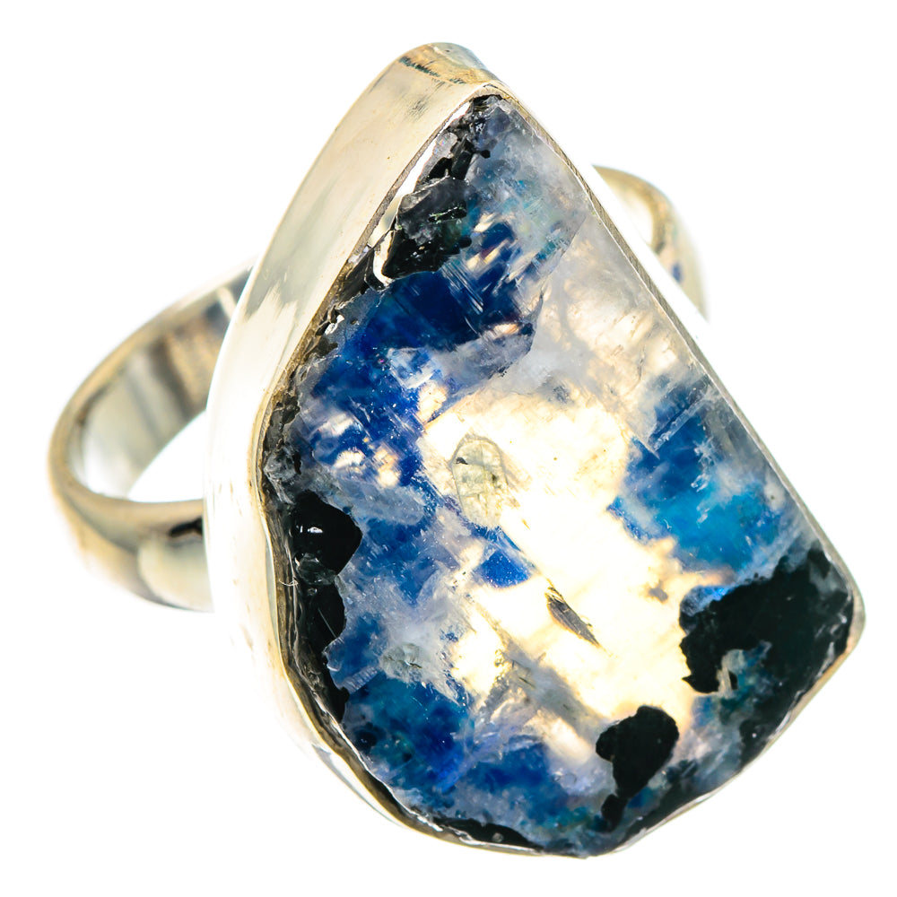 Rainbow Moonstone Rings handcrafted by Anasilvercos - RING91756