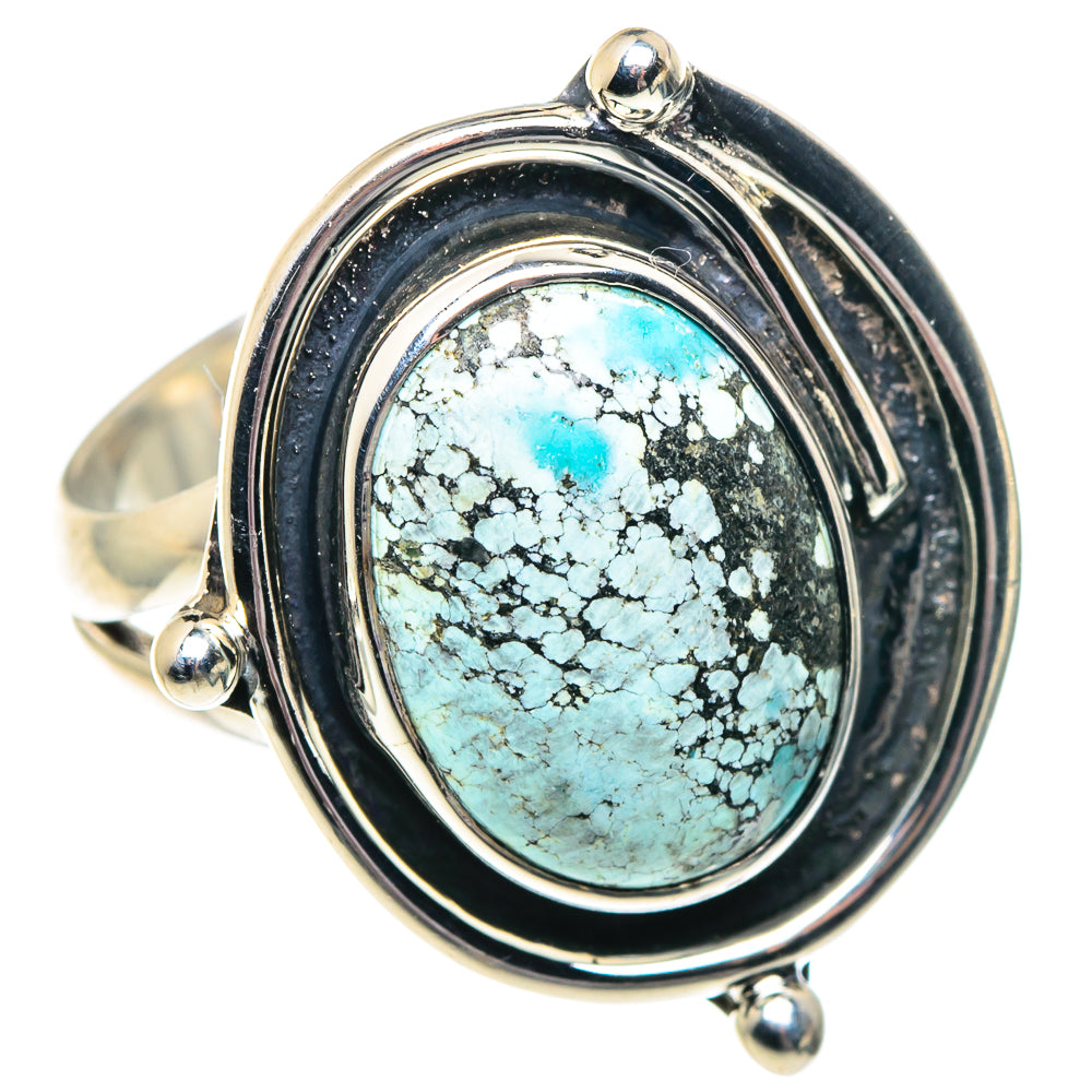 Tibetan Turquoise Rings handcrafted by Anasilvercos - RING91809