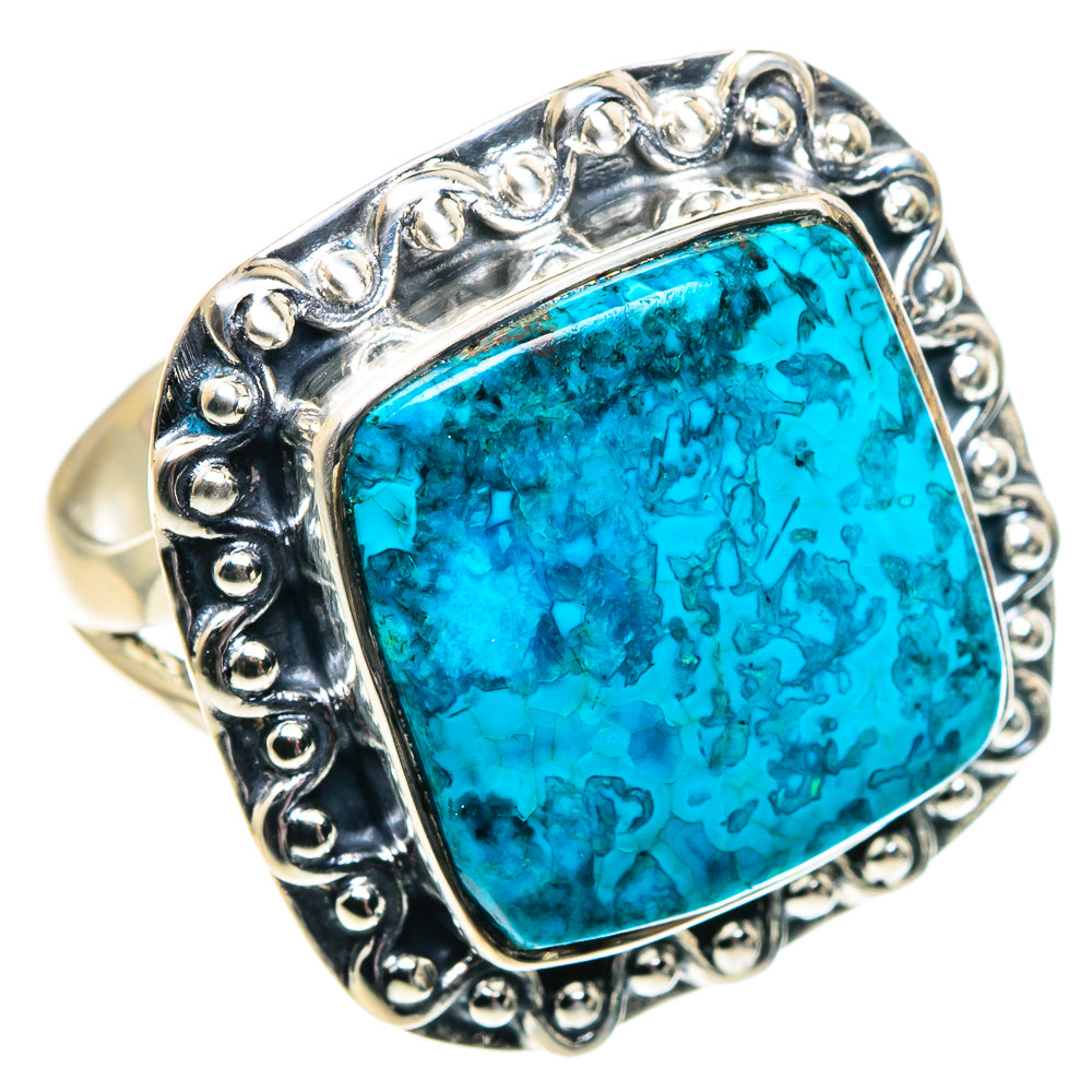 Chrysocolla Rings handcrafted by Anasilvercos - RING91810
