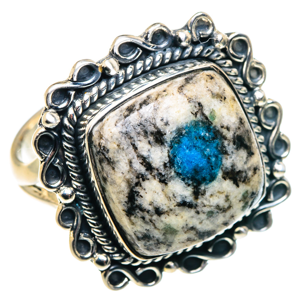 K2 Blue Azurite Rings handcrafted by Anasilvercos - RING91811 - Photo 2