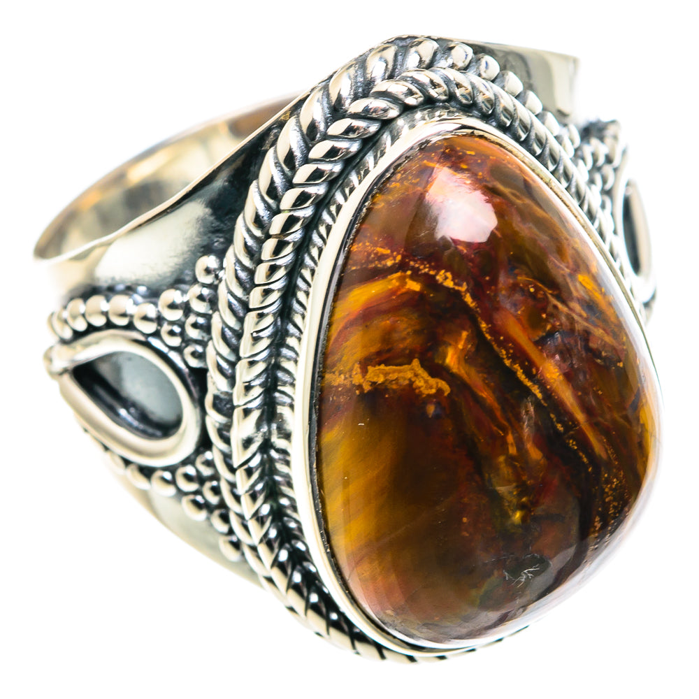 Golden Pietersite Rings handcrafted by Anasilvercos - RING91817