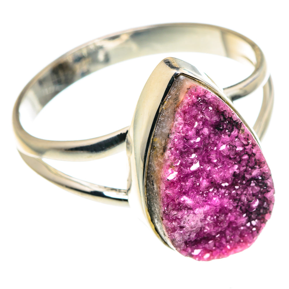 Cobalto Calcite Druzy Rings handcrafted by Anasilvercos - RING91822