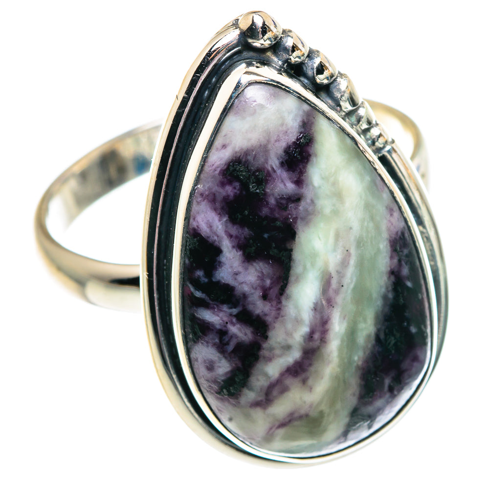 Chevron Amethyst Rings handcrafted by Anasilvercos - RING91827