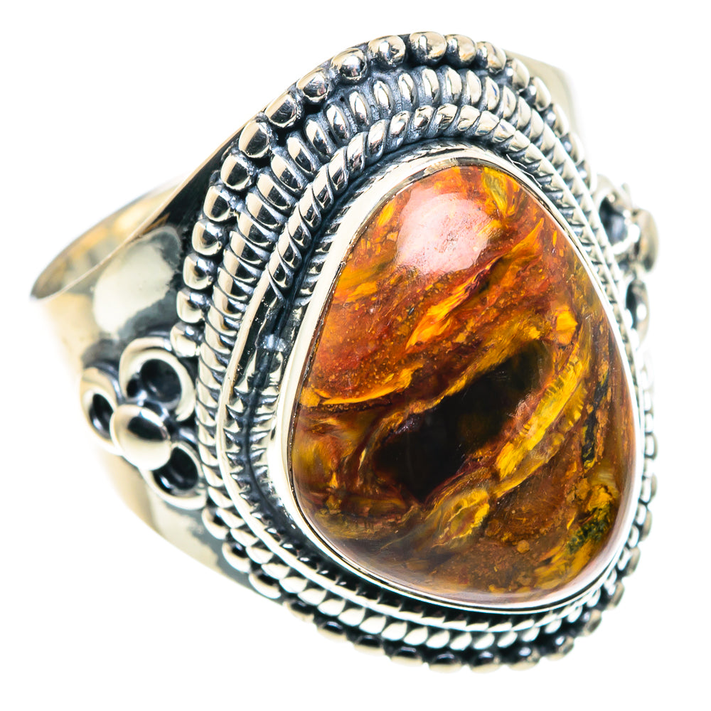 Golden Pietersite Rings handcrafted by Anasilvercos - RING91848