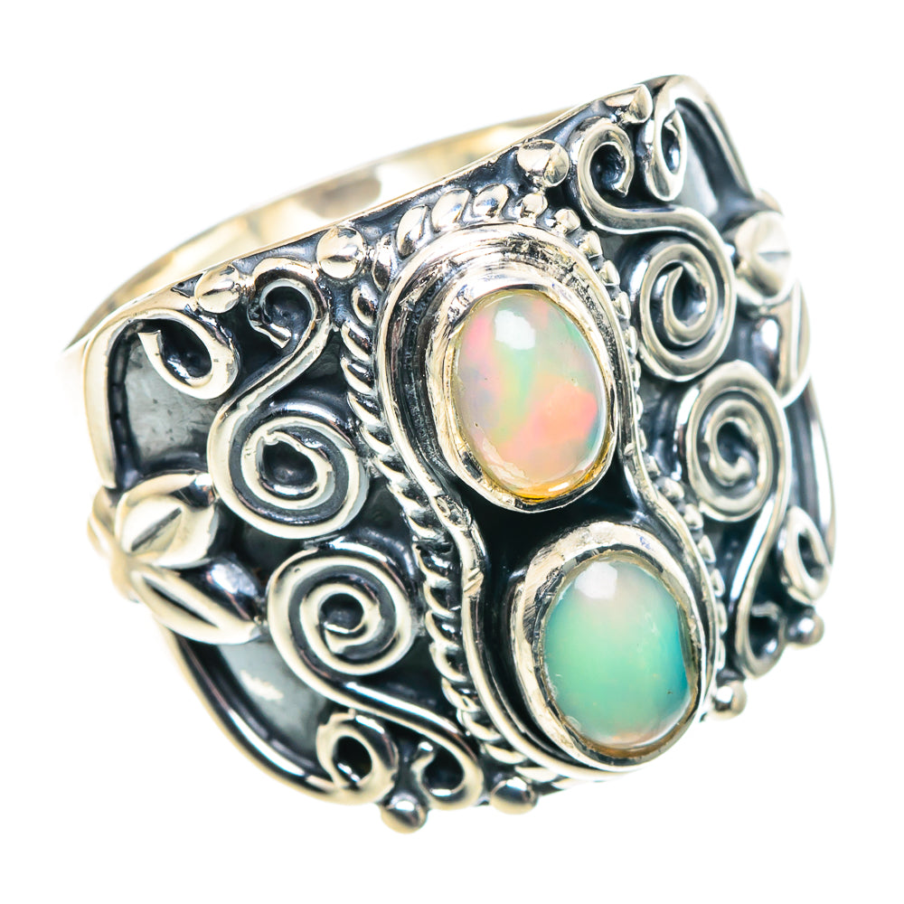 Ethiopian Opal Rings handcrafted by Anasilvercos - RING91861
