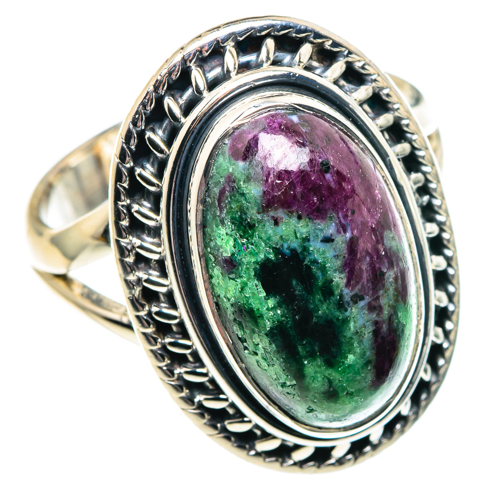 Ruby Zoisite Rings handcrafted by Anasilvercos - RING91870