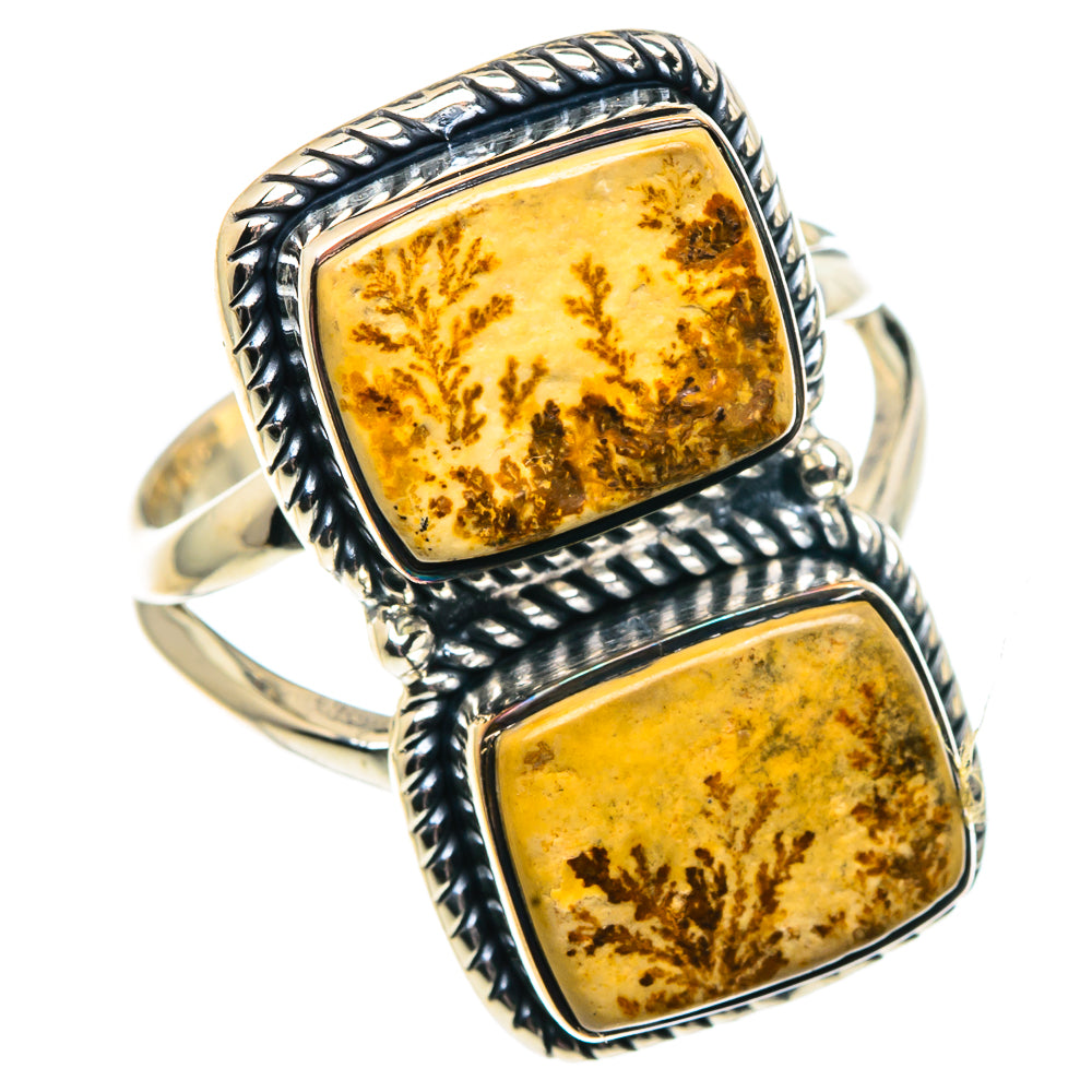 Germany Psilomelane Dendrite Rings handcrafted by Anasilvercos - RING91873