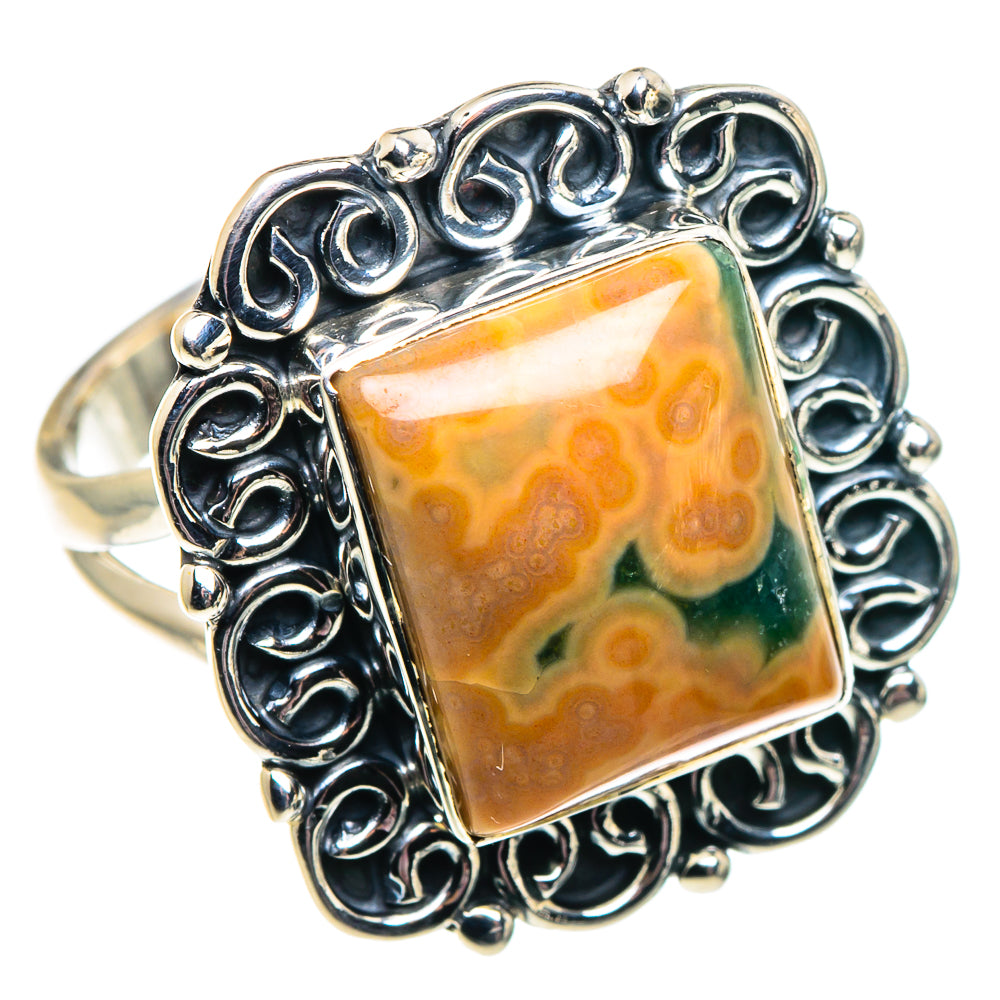 Ocean Jasper Rings handcrafted by Anasilvercos - RING91874